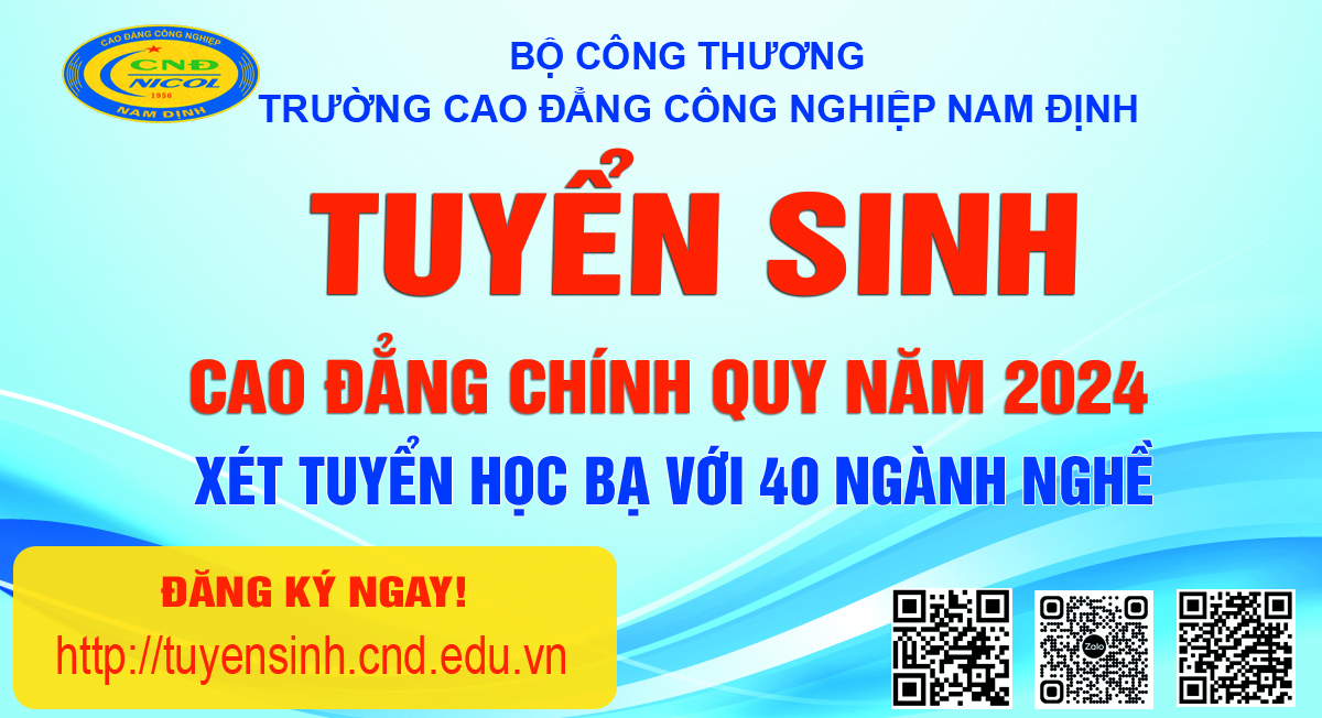 Tuyển sinh trình độ Cao đẳng chính quy năm 2024